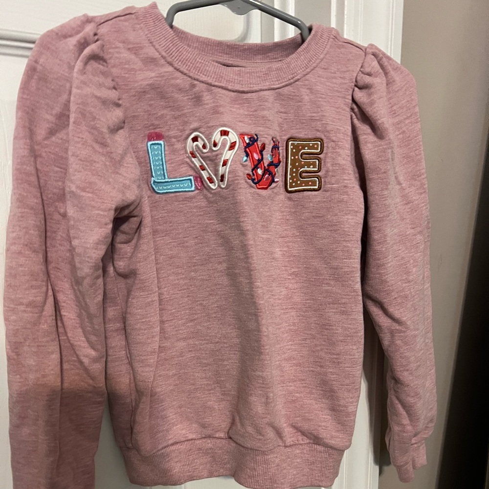 Little Sleepies “Play” Pink LOVE Graphic crew neck
